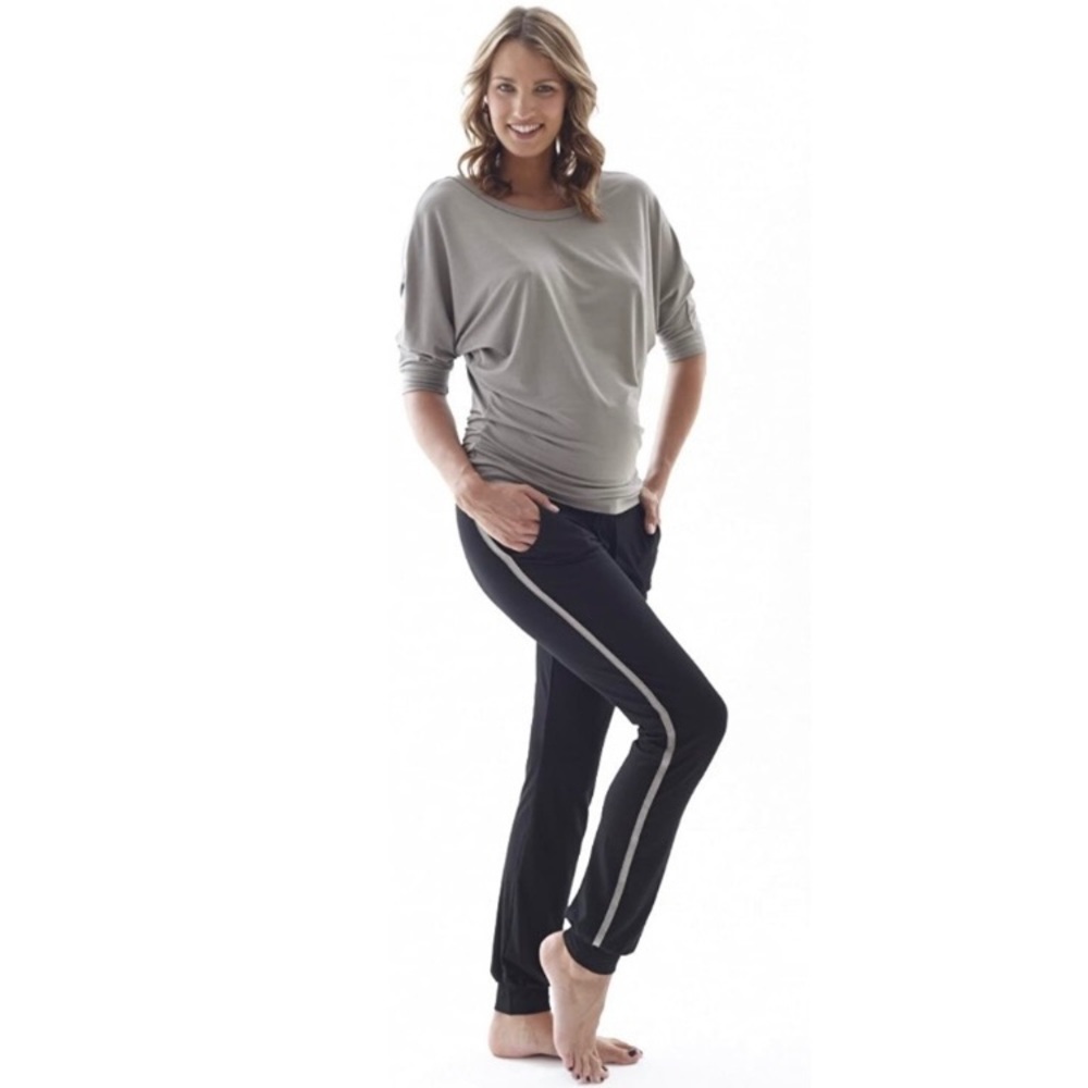 Burke yoga organic bamboo top M in Teal - Picture 13 of 15